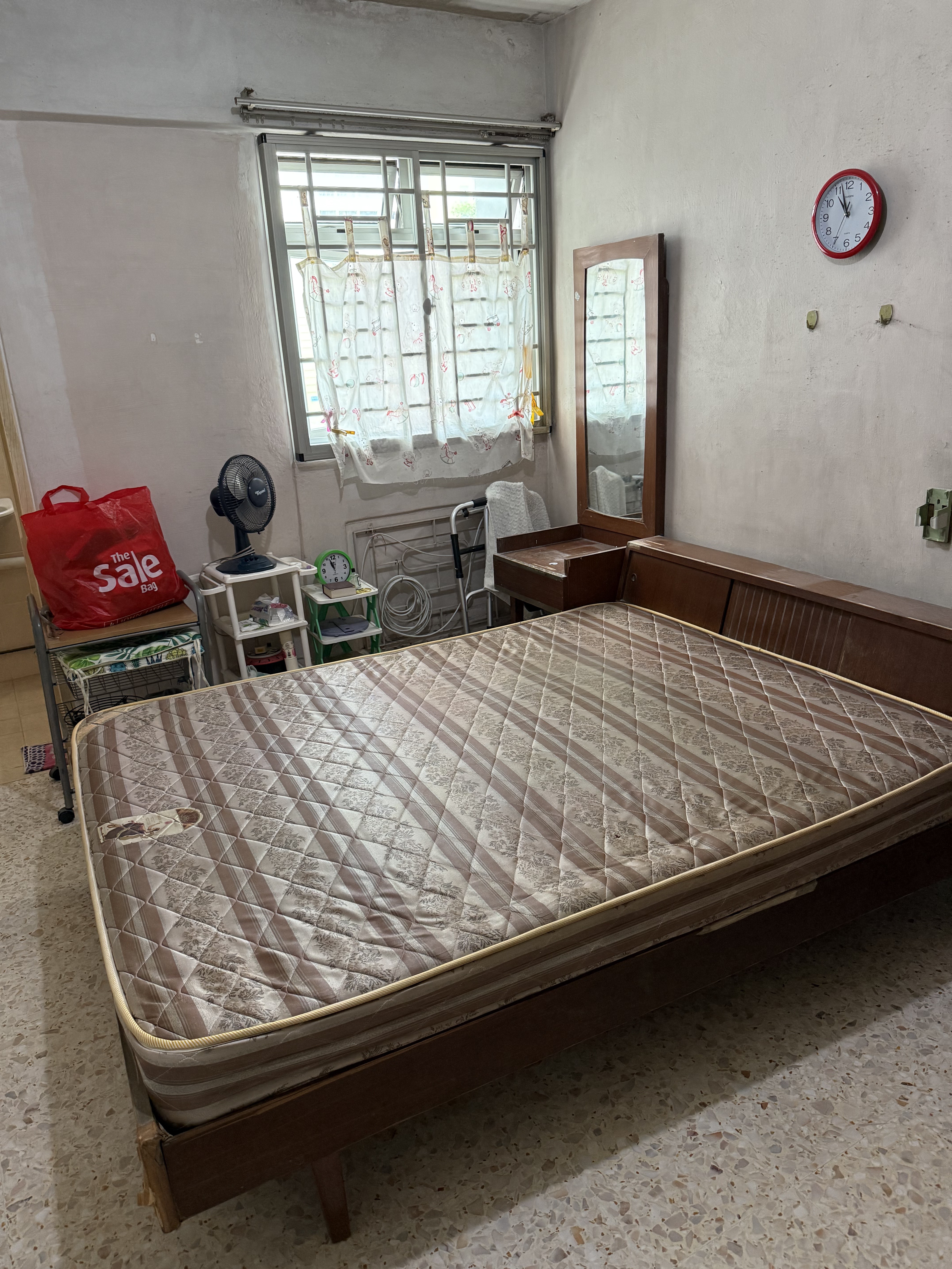 Mattress and bed frame removal in Ang Mo Kio, clutter cleared from bedroom.